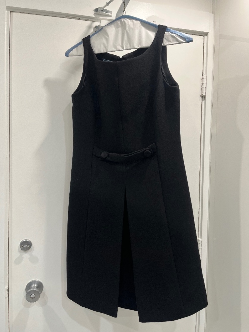 Prada Black Wool Dress.  Made in Italy.  Size 42.